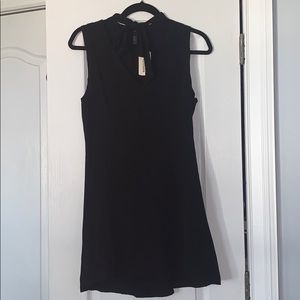 Black skater dress with necktie